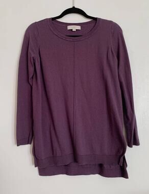 Purple LOFT Wool Blend Tunic Sweater S